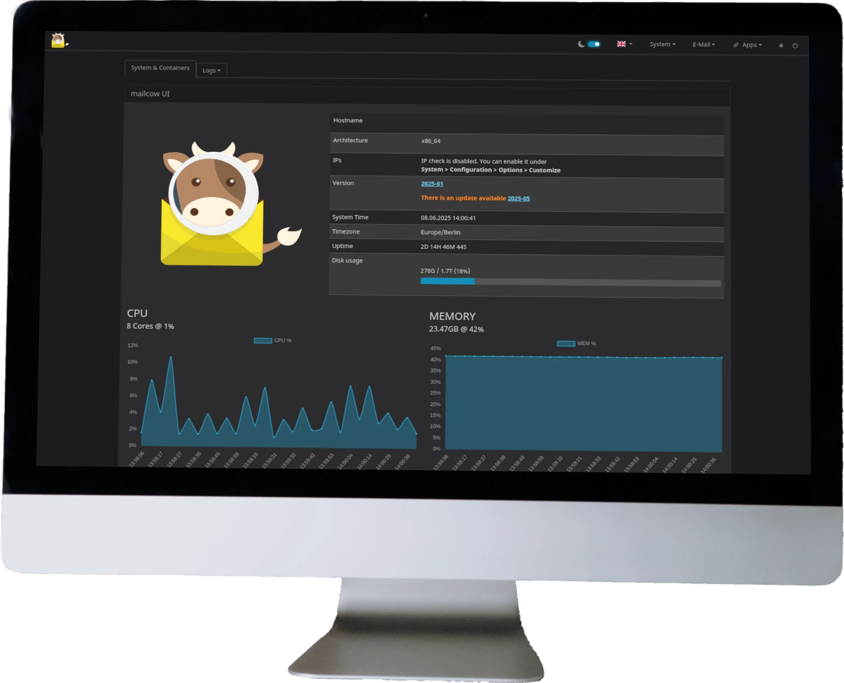Mailcow server setup
